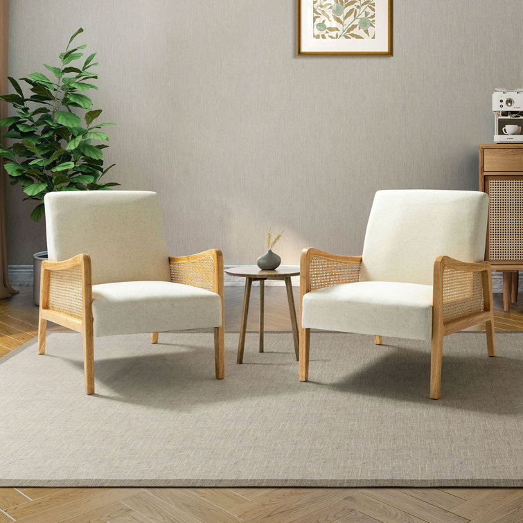 Armchairs with wooden discount arms and legs